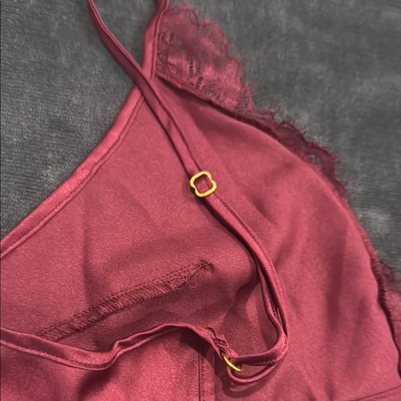 2/$10💕Victoria's Secret Deep Wine Satin Chemise - Picture 9 of 10